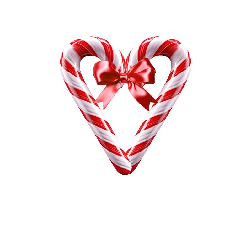 Funny candy cane corn and syrup
