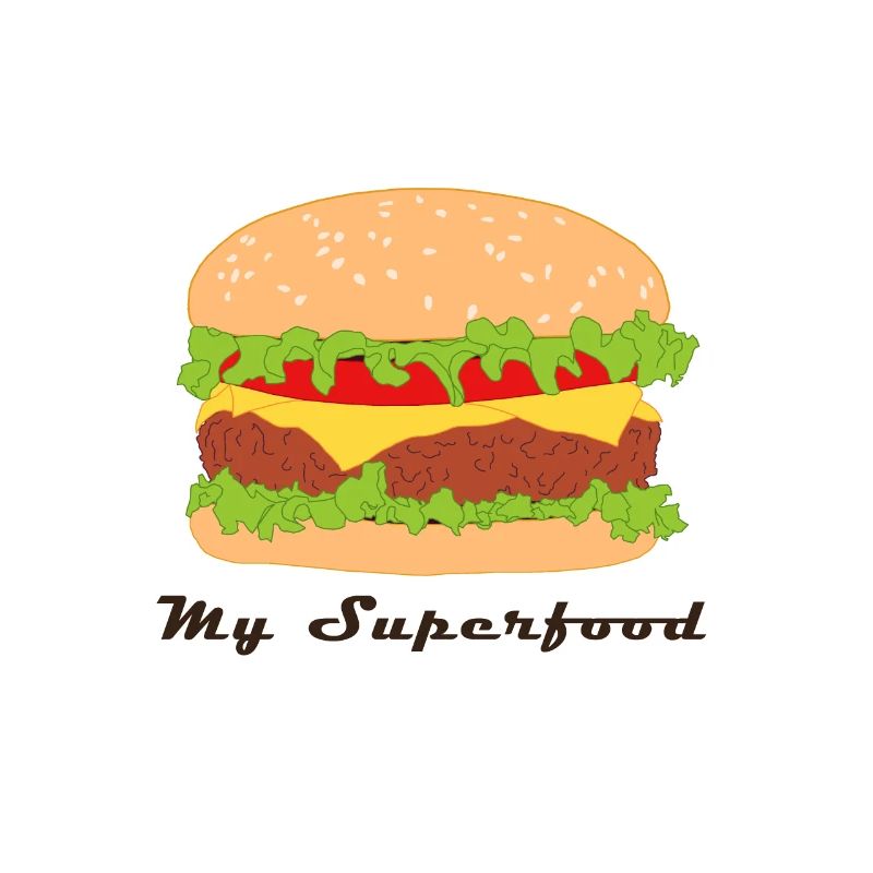 Comic Hamburger mit Spruch