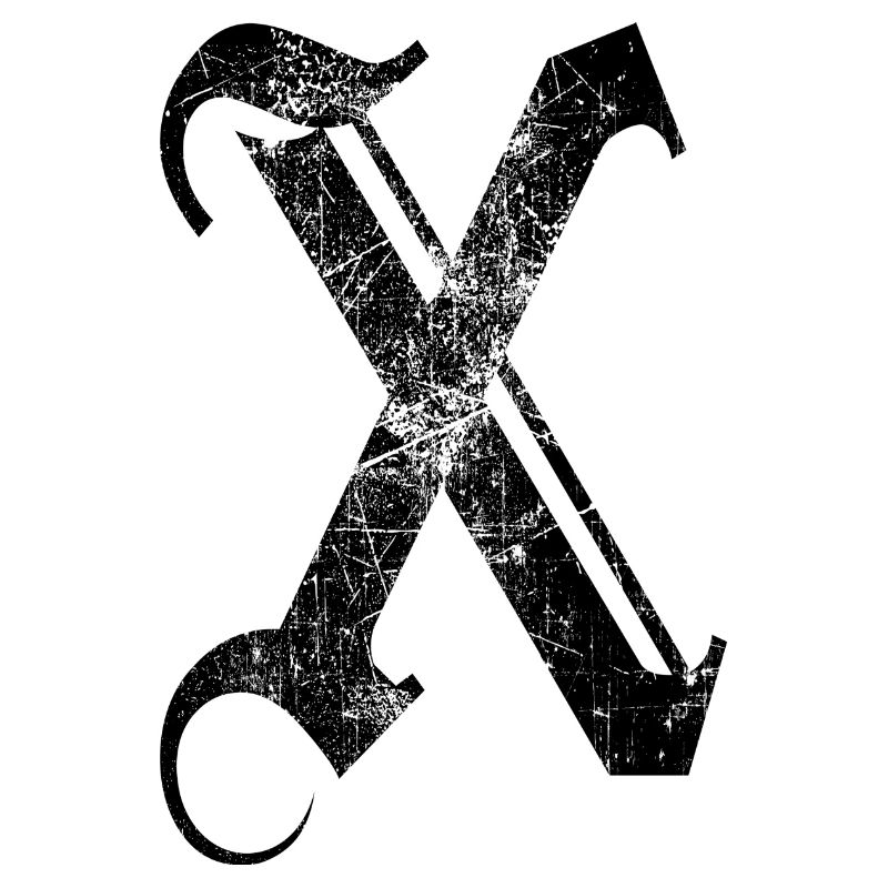 X GOTHIC Lettering Alphabet Initials