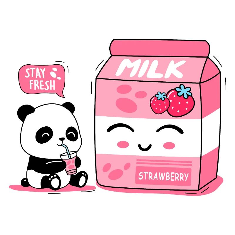 Panda et lait