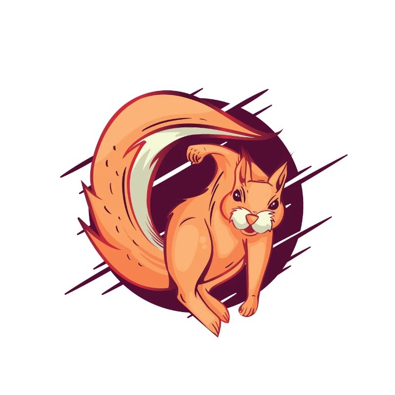 Aggressive squirrel with a punch punch
