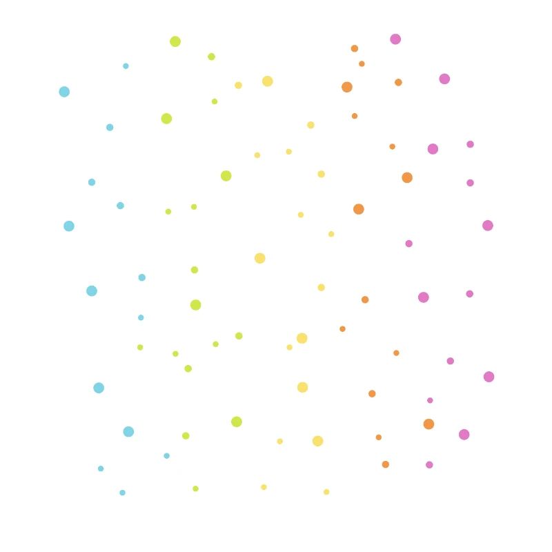 Rainbow dots pattern gift idea