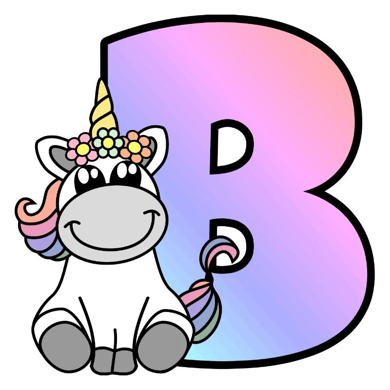 Einhorn Buchstabe B