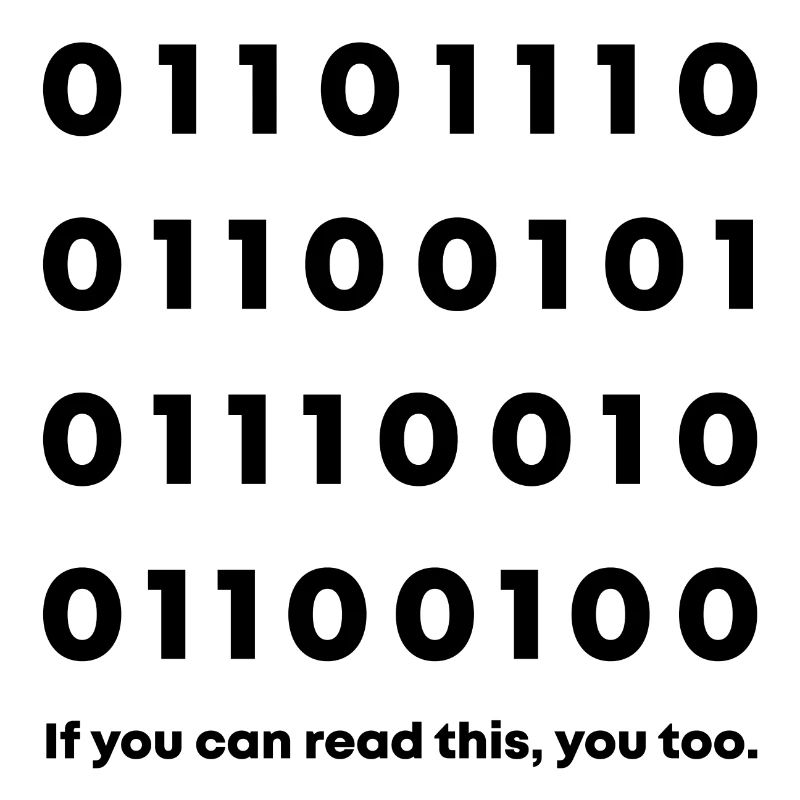 Nerd de code binaire