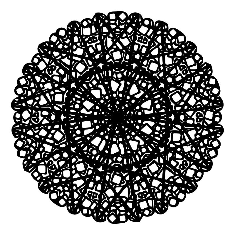 Geometric Flowers Mandala Round Pattern Shape