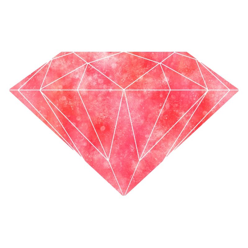 Red diamond ruby crystal gemstone