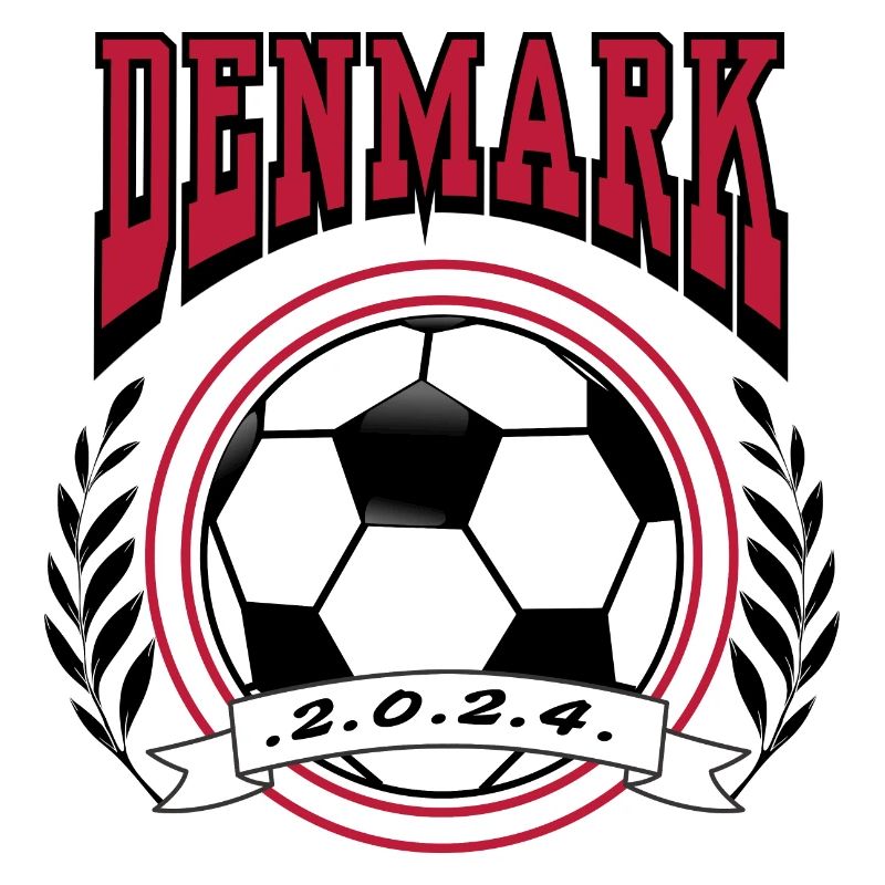 Fodbold Danmark EM 2024 Europamester retrostil