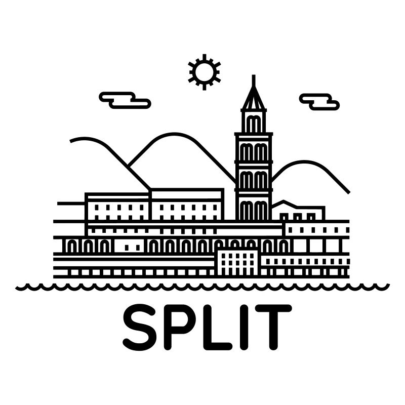 De la Croatie avec amour - Silhouette Split noir