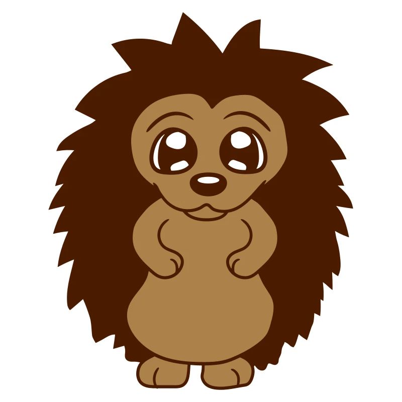 regarde de face petit hérisson mignon