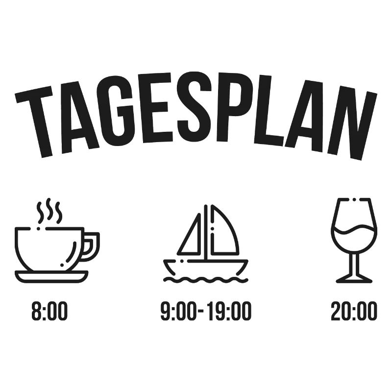 Tagesplan Geschenk Boot Segler Segelboot