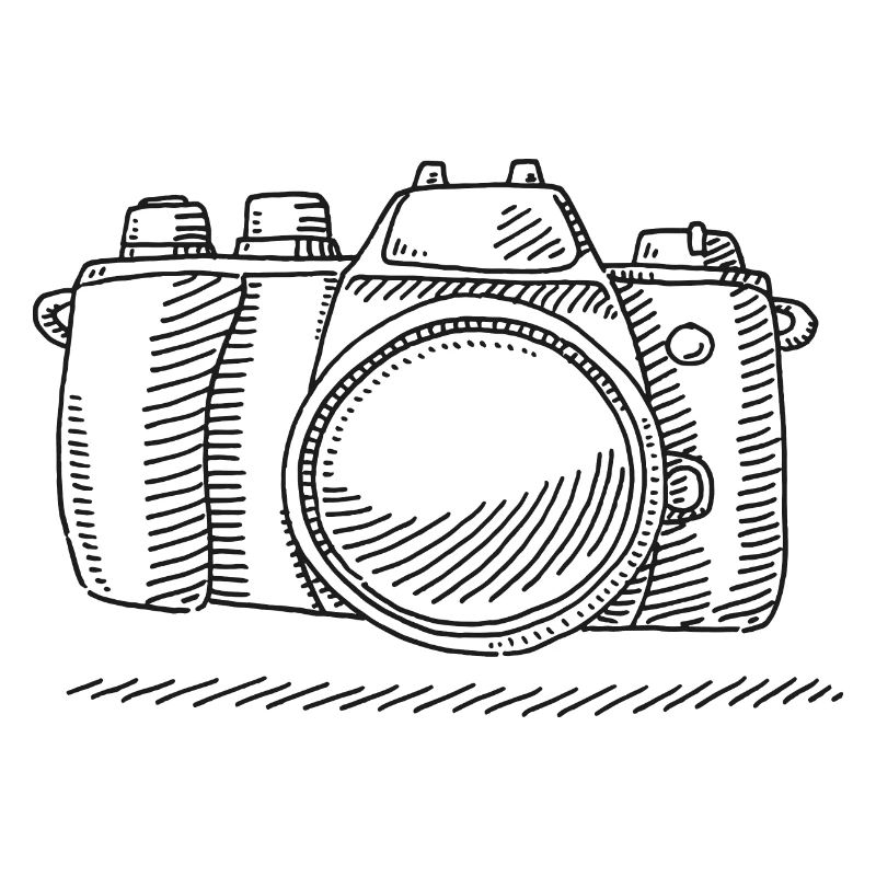 Caméra Caméra Noir et Blanc Dessin