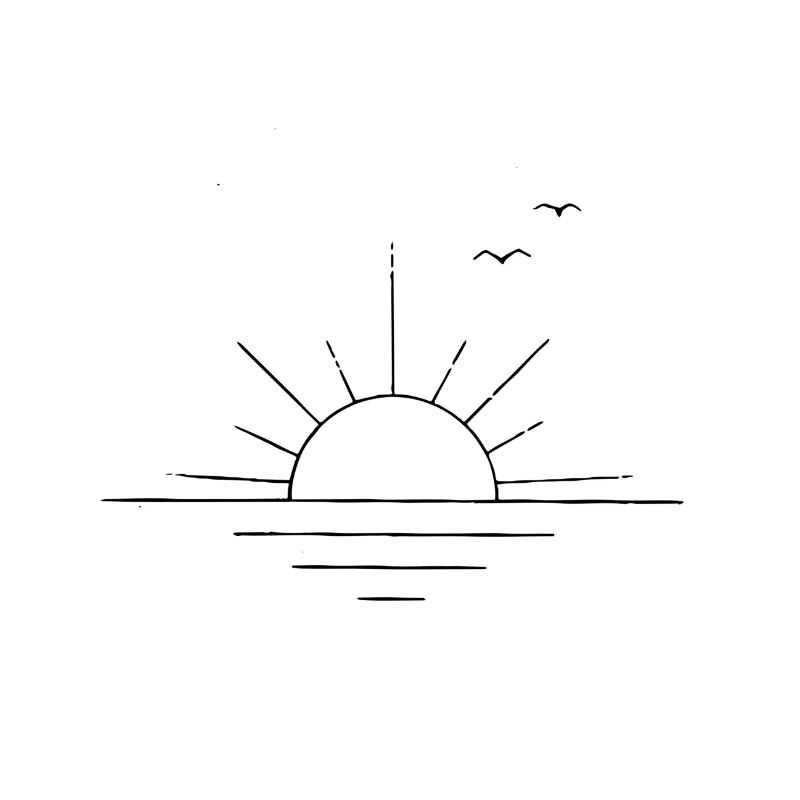 Sunset Ocean Minimalistic