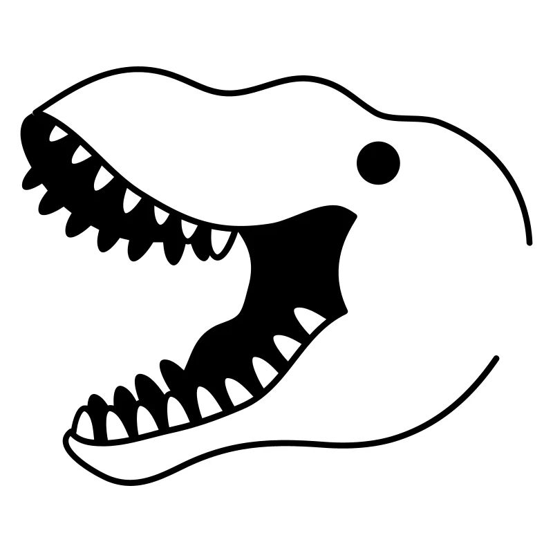 t-rex wide open mouth head only