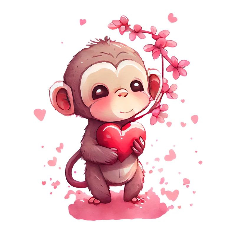 Cadeau de Saint-Valentin Monkey