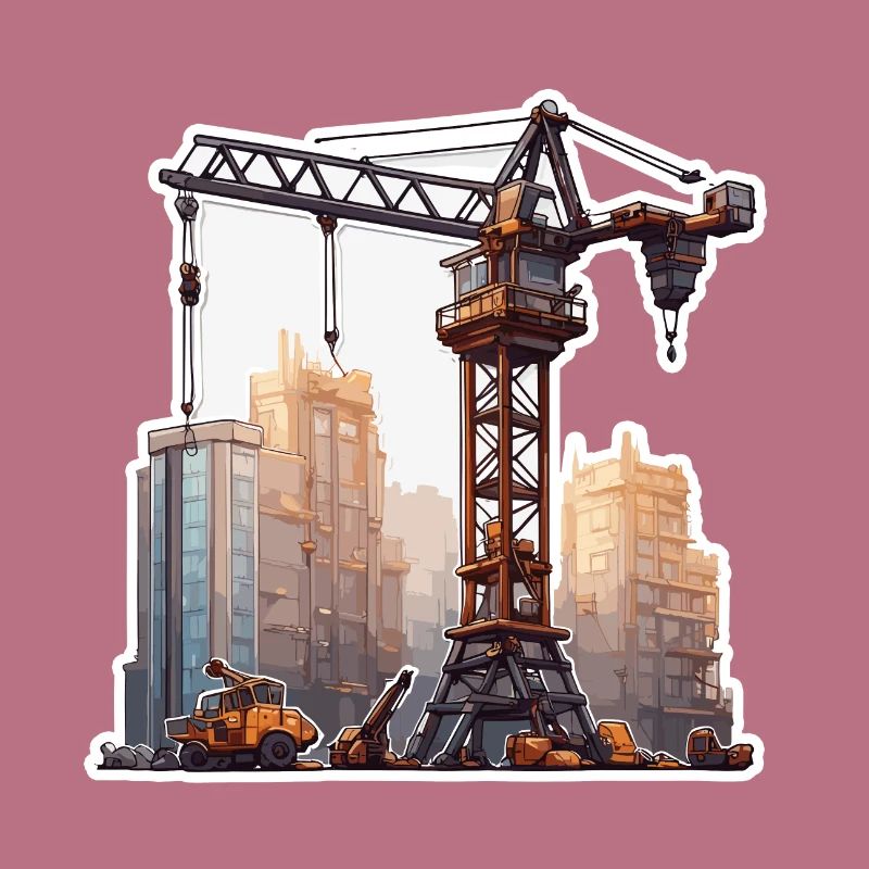 Crane / construction site / winch / crane system