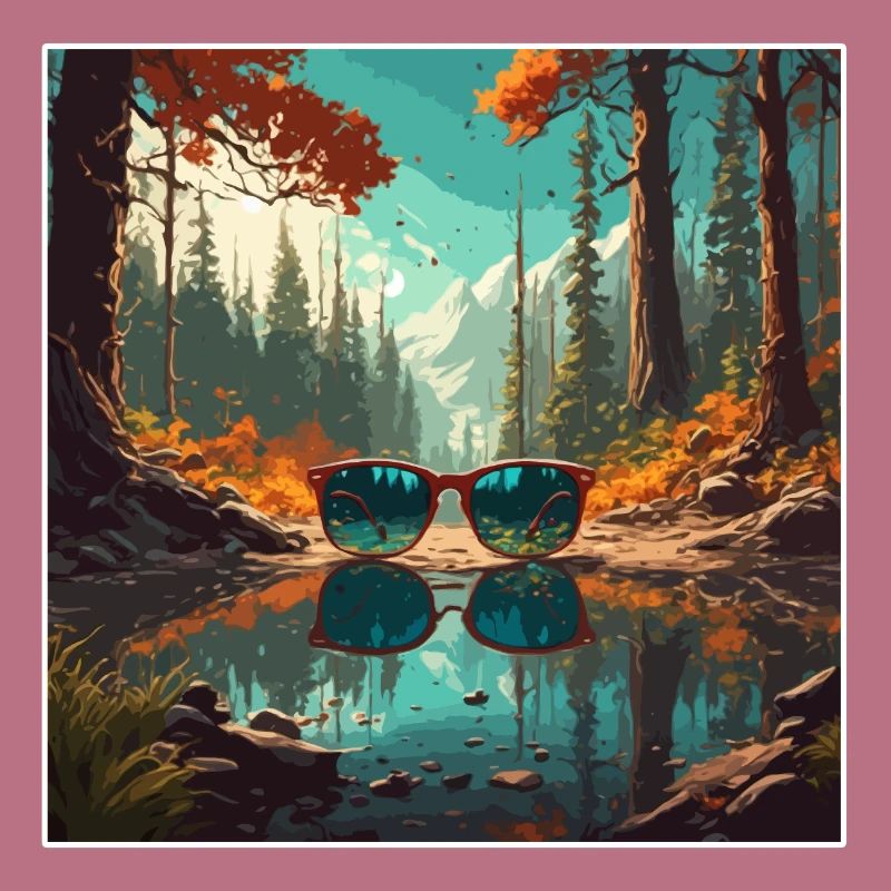 Sunglasses / Reflection / Forest / Reflection