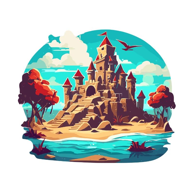 Château de sable / Construction / Jouer / Château / Vacances