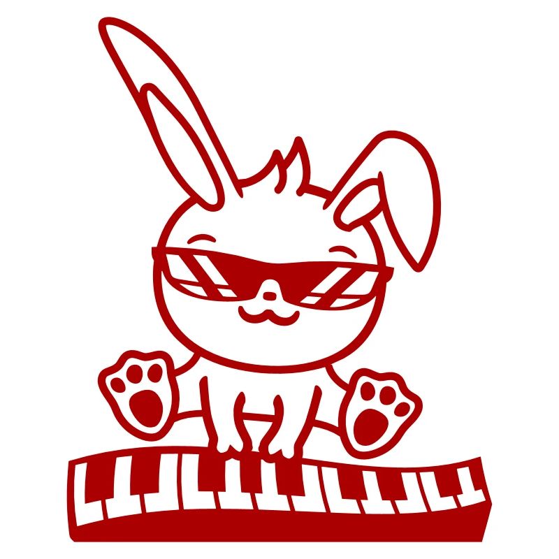 Easter Bunny Rabbit Cute Piano Keyboard Playing