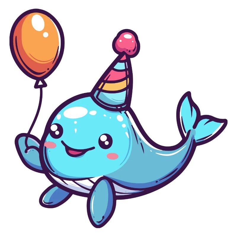 Wal Geburtstag Comic Niedlich