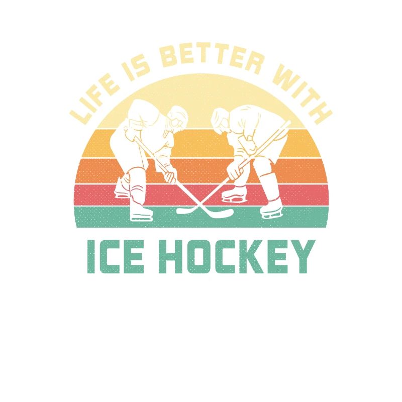 Das Leben ist besser mit Eishockey Spruch Geschenk
