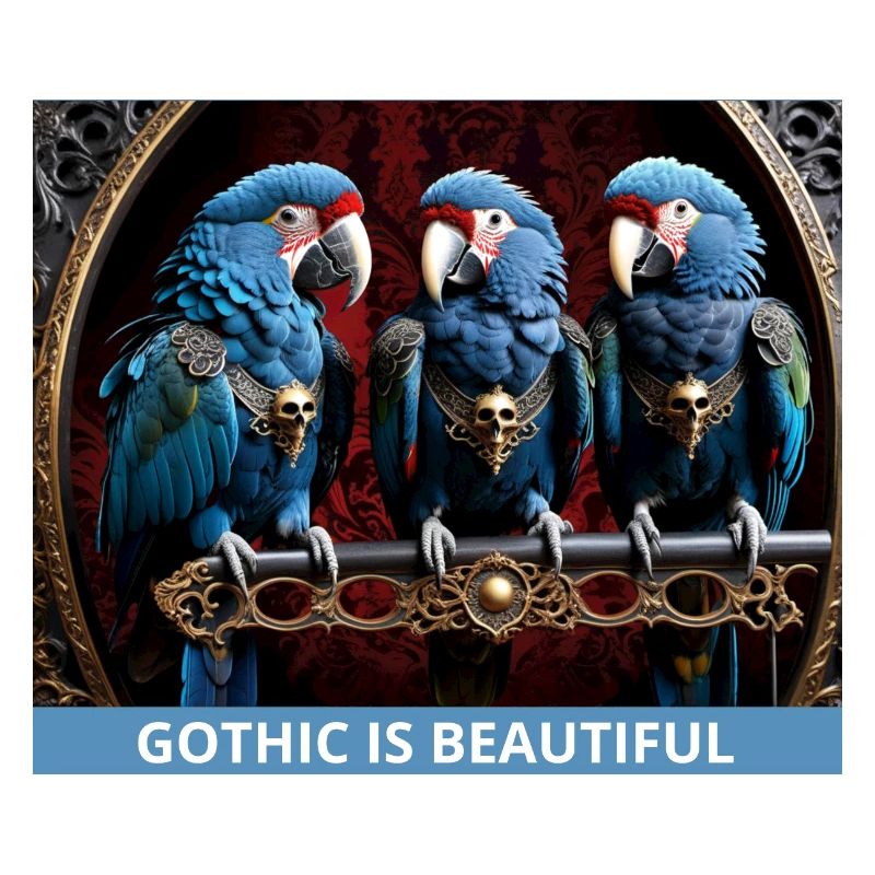 Perroquets bleus gothiques