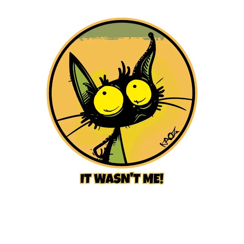 Le chat innocent et cool : « Ce n’était pas moi ! »
