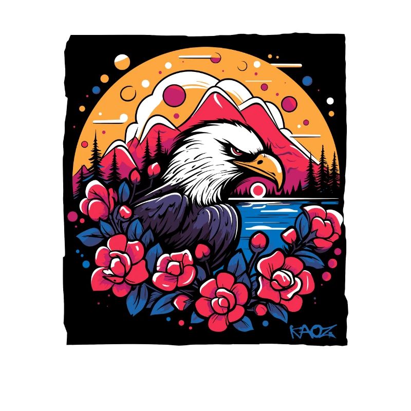 Fleurs et aigles