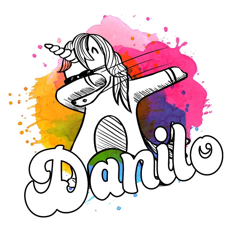 DANILO - Beau nom de garçon avec licorne cool