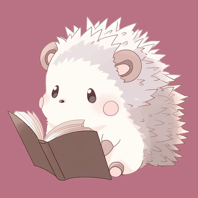 Lecture de hérisson mignon