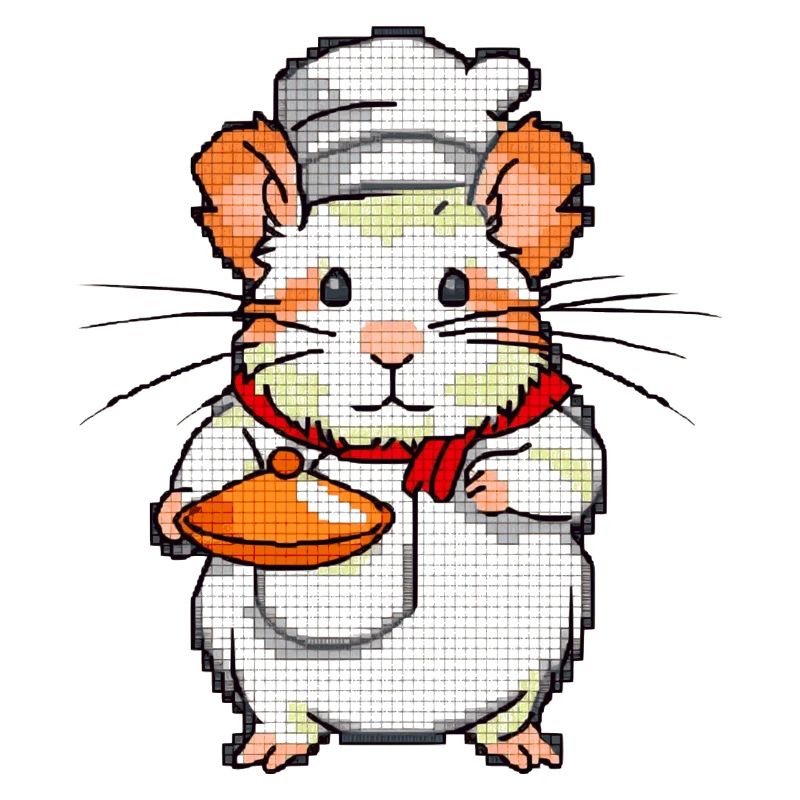 Hamster as master chef cooked delicious