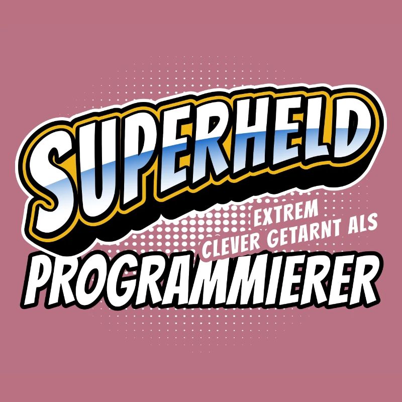 Superheld, clever getarnt als Programmierer