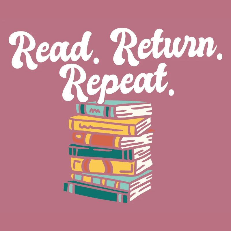 Librarian Read Return Repeat Library Worker Book