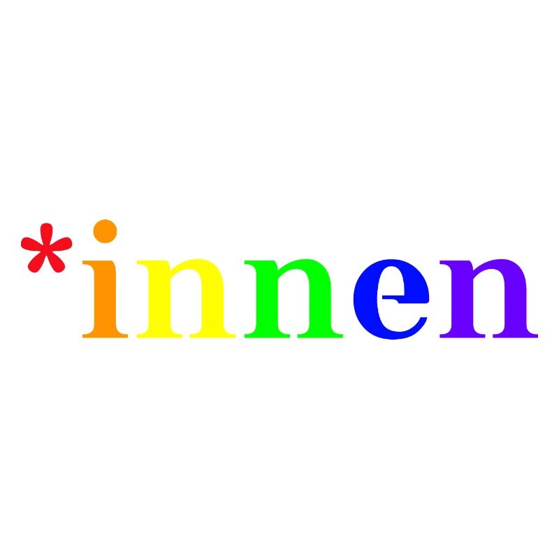 *innen Geschenkidee Gendern Regenbogenfarben queer