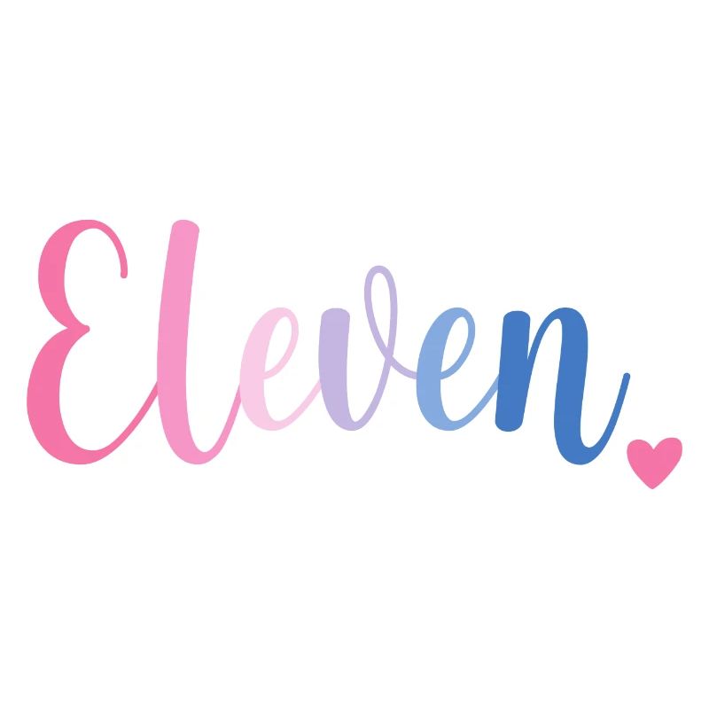 Elfter Geburtstag 11 Mädchen Eleven Herz Elf Jahre