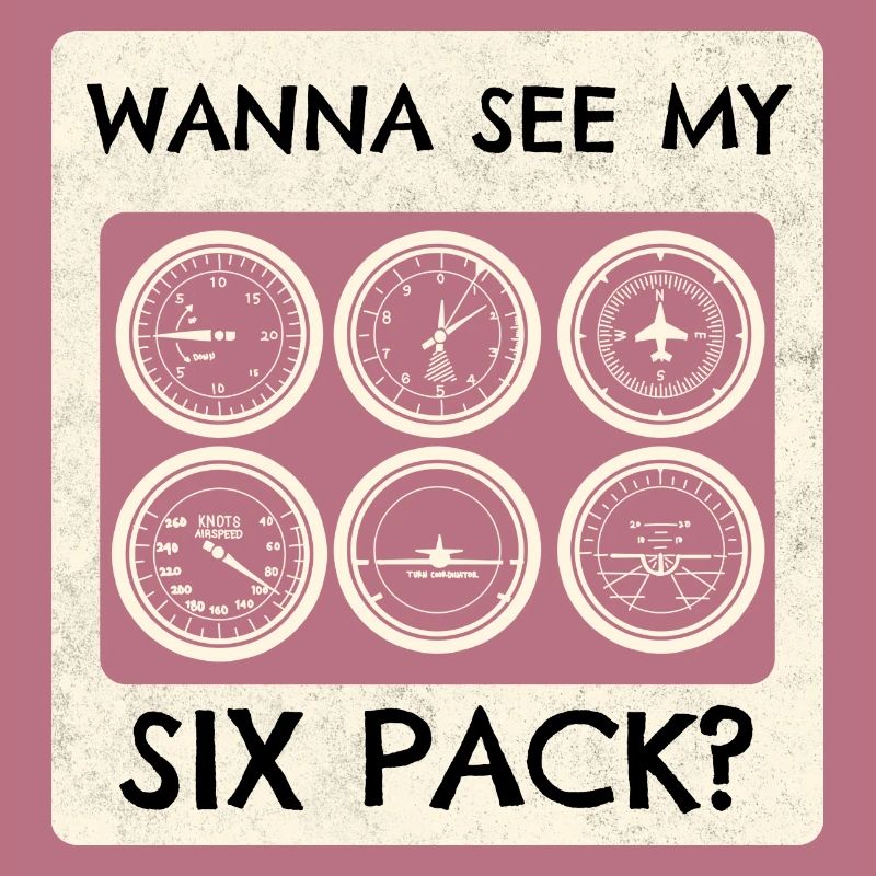 Flugzeug Pilot Fliegen Sixpack Cockpit I Geschenk