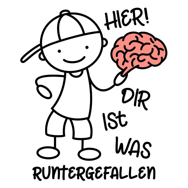 Hier! Dir ist was runtergefallen! Strichmännchen