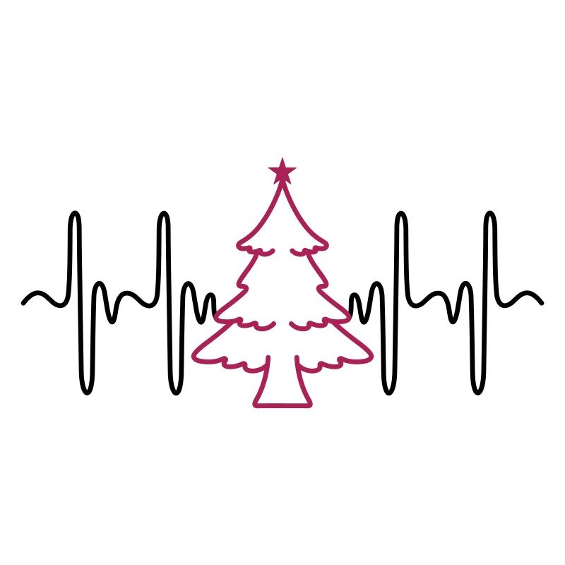 Sapin de Noël Heartbeat (couleurs modifiables)