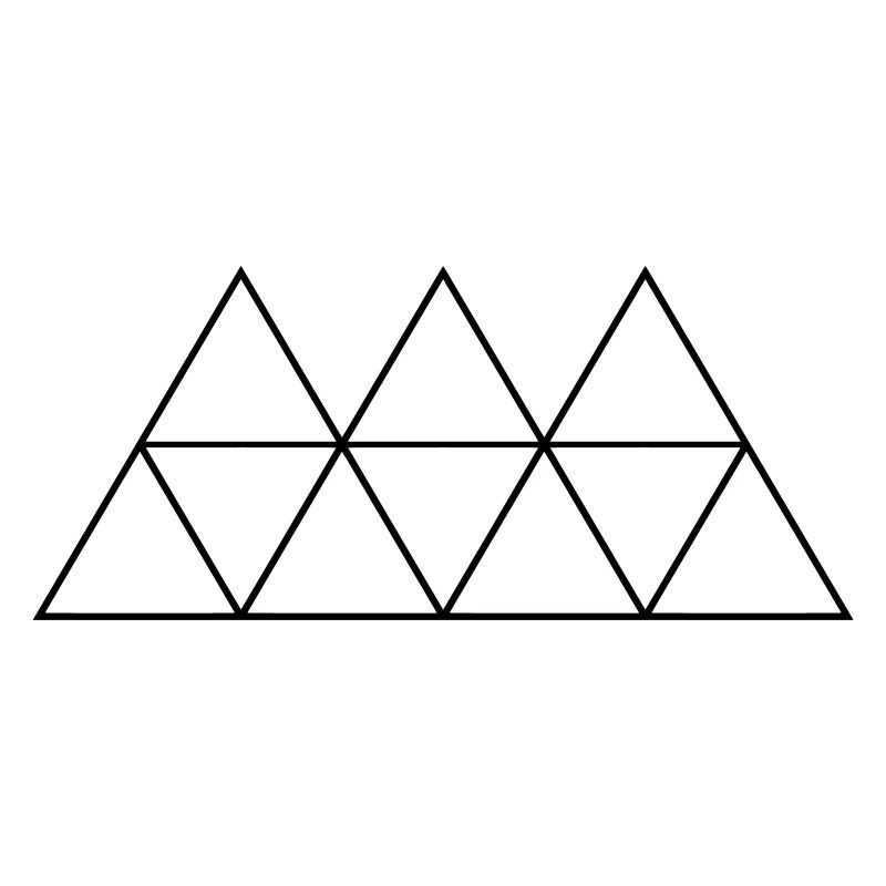 Géométrie Triangle Outlines conceptions rondes