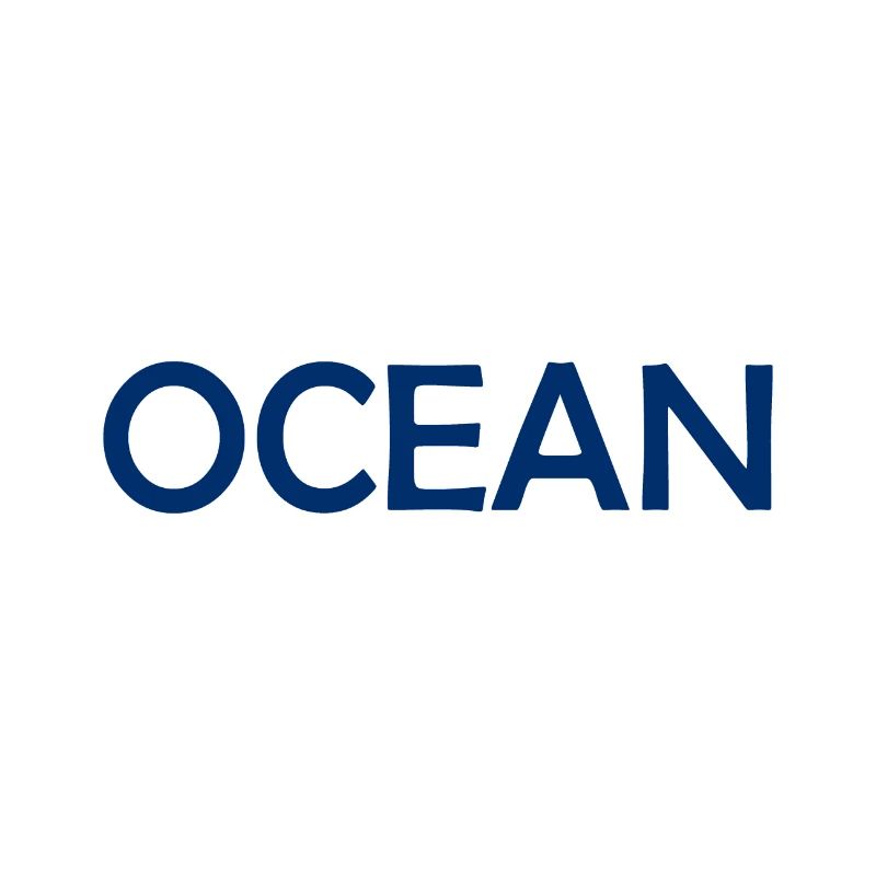 Logo de conception de lettrage de l’océan Mer