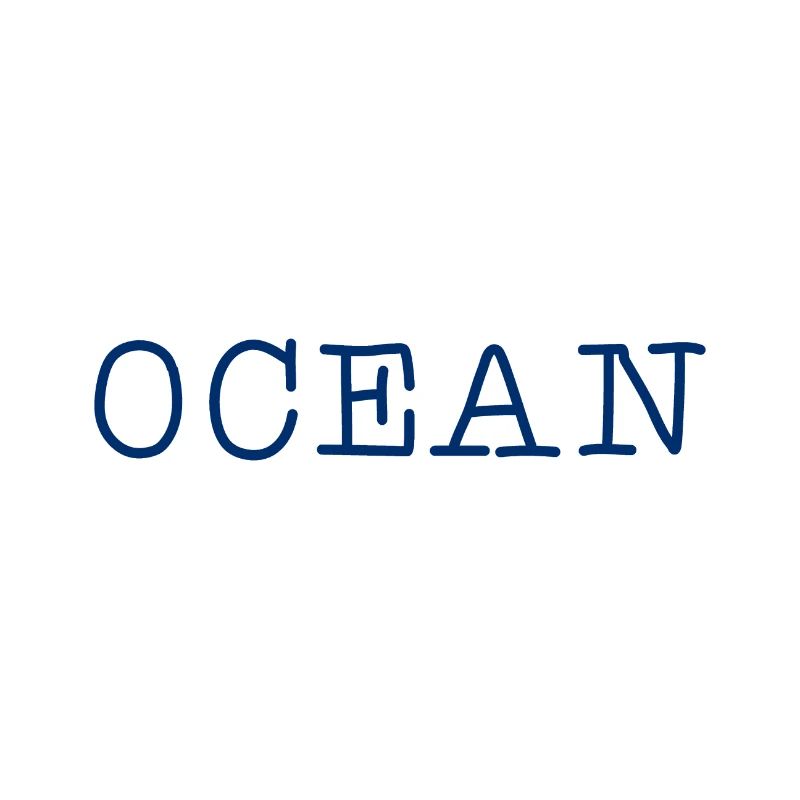 Logo de conception de lettrage de l’océan Mer