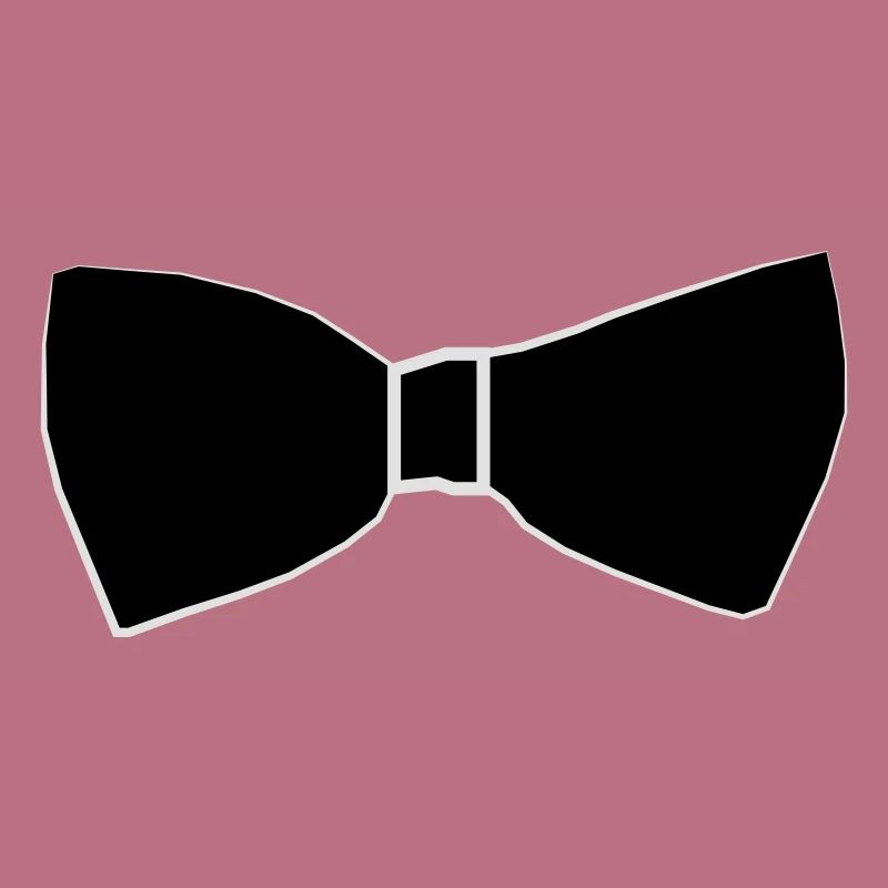 Faux black bow tie