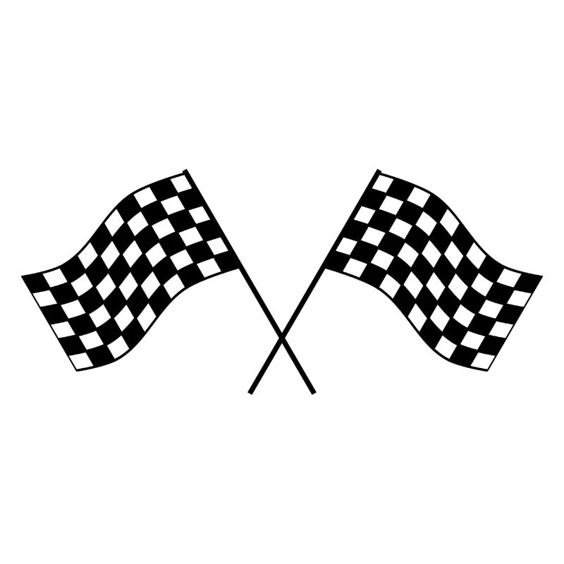 Drapeau à damier d’arrivée Flag Race End end station Idea