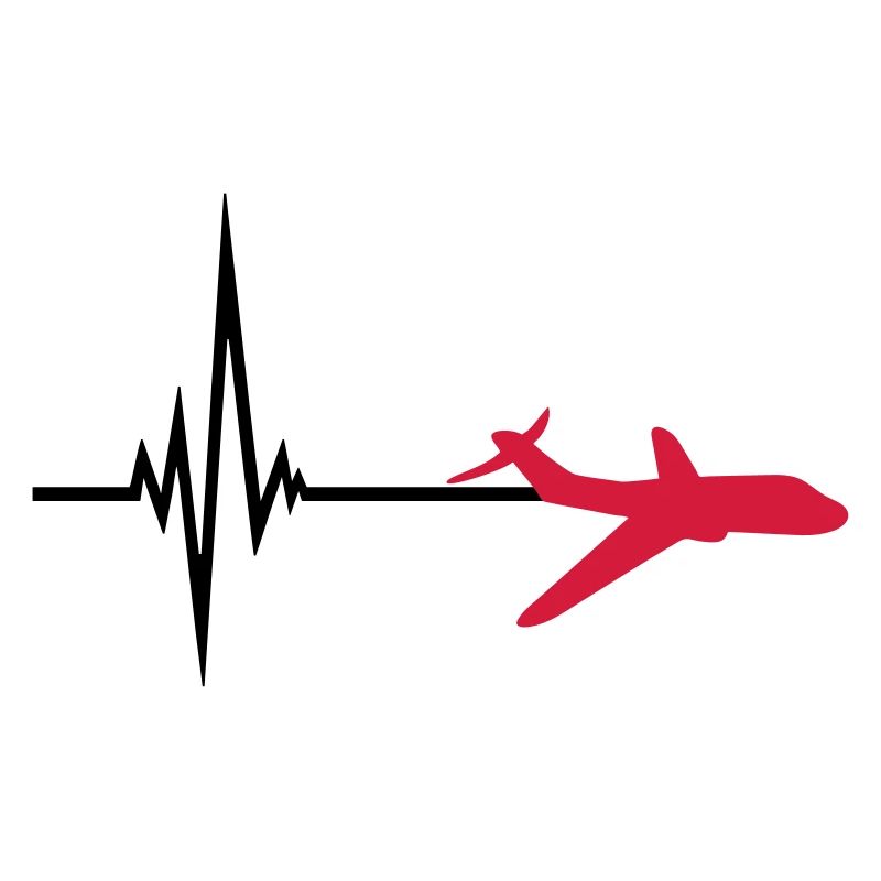 logo puls frequenz herzschlag linienflugzeug flugz