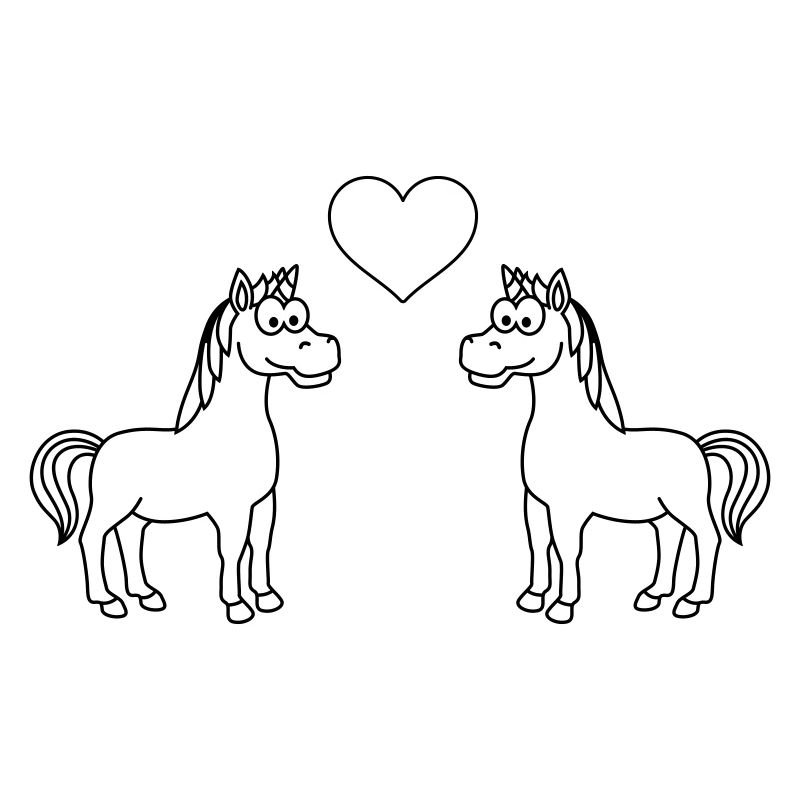 Einhorn Comic Paar liebe