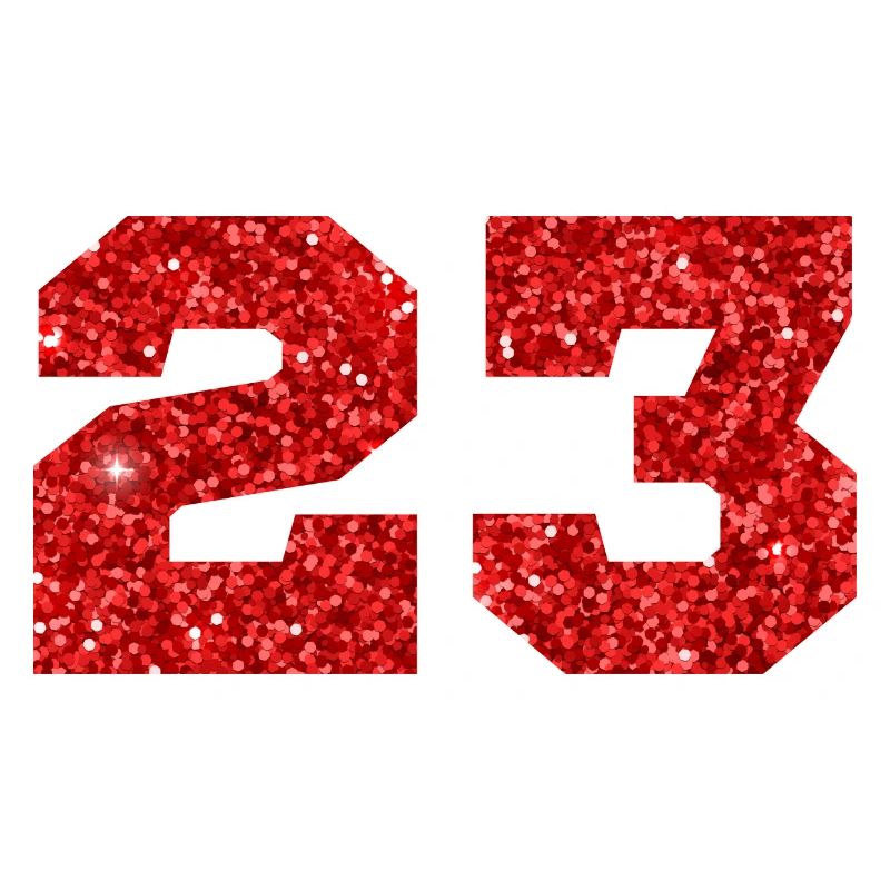 Nummer 23 Roter Glitzer - 23. Jubiläum