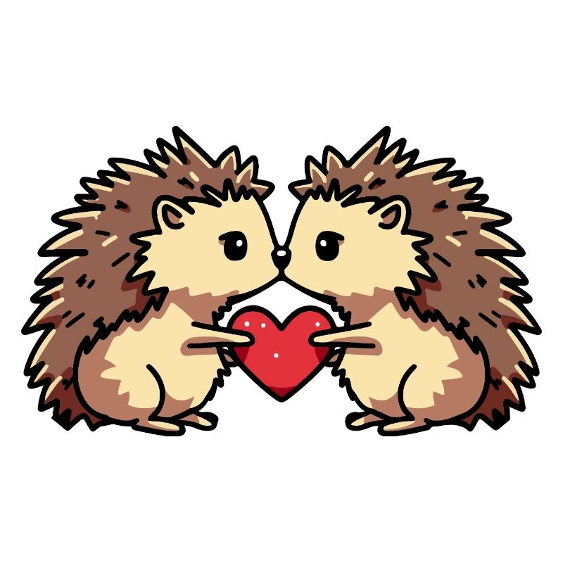 Igel Paar Herz