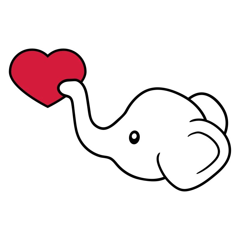 elefant kopf herz liebe schenken verliebt sitzend