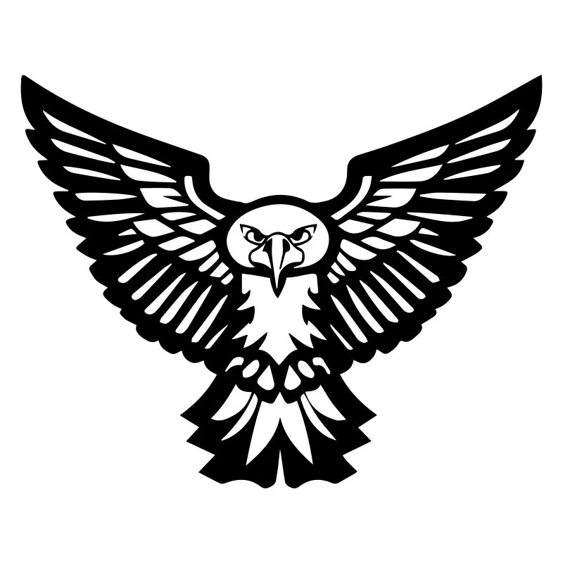 Bird typhibou or flying eagle in front