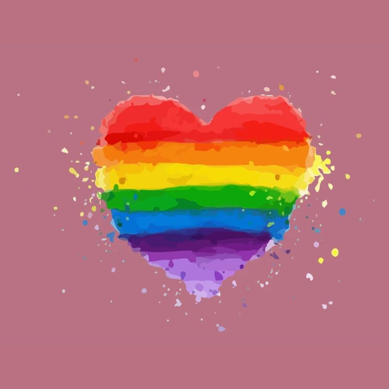 Regenbogen Herz