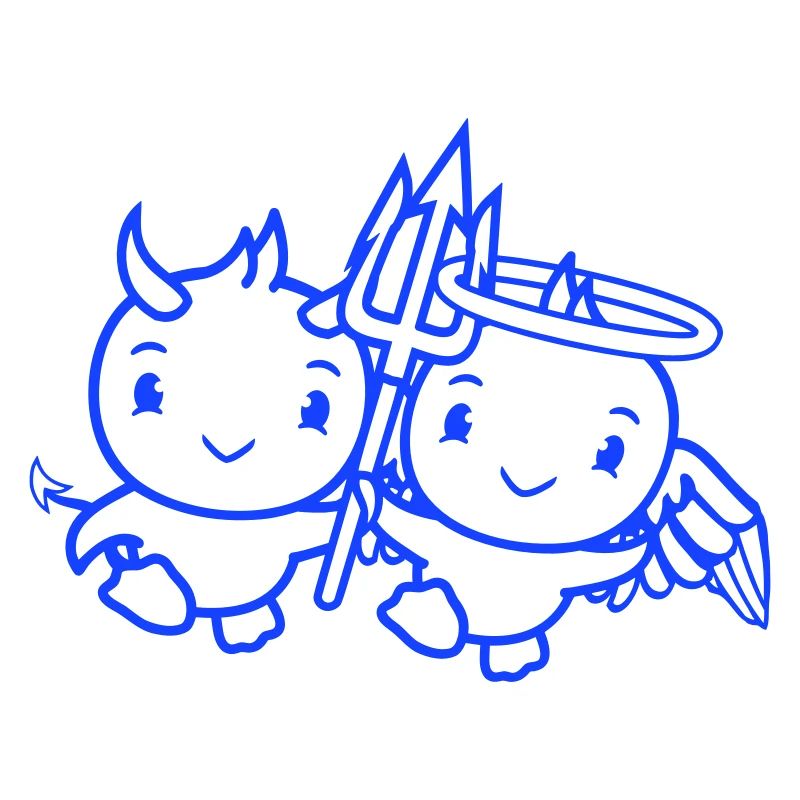 Birds Angel Sky Devil Horns Satan Hell Evil